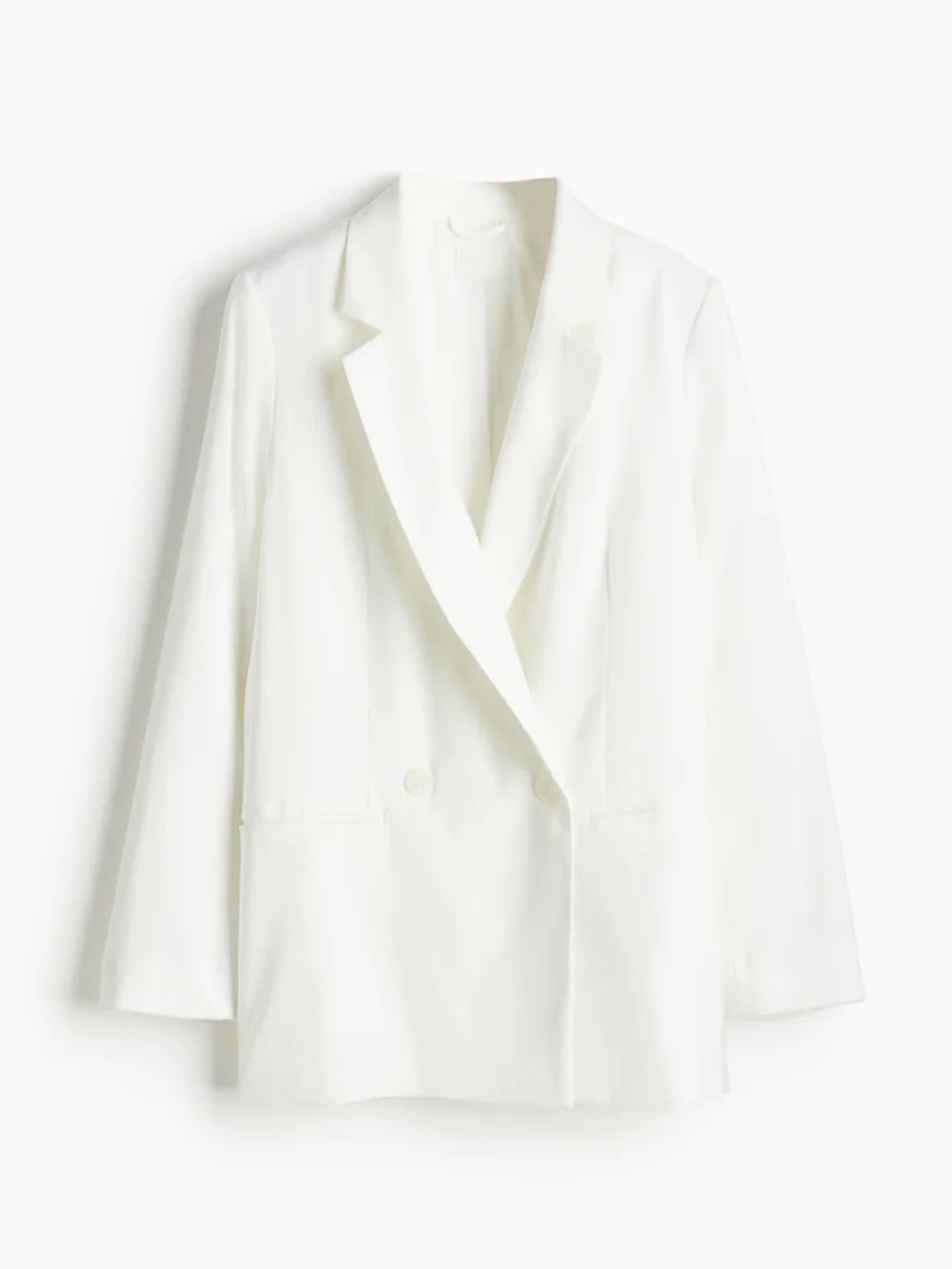 H&M White Double-Breasted Blazer Size Small S